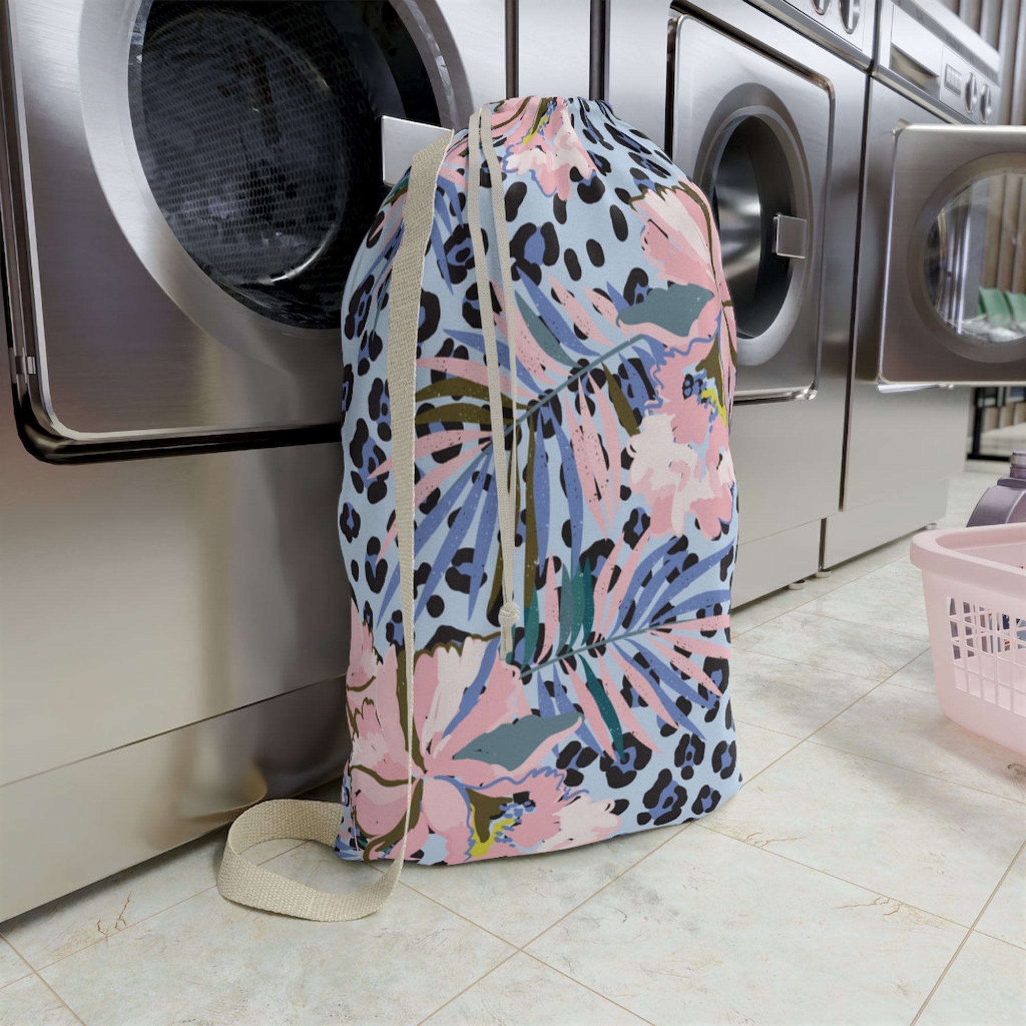 Personalized Laundry Bag Leopard Print