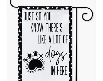 Dog Garden Flag: Funny Dog Lover Welcome Yard Decor