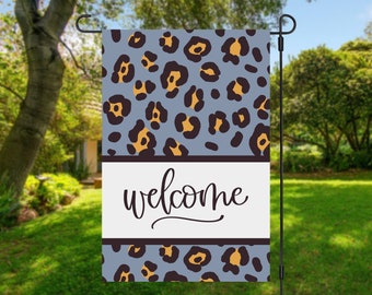 Leopard Welcome Yard Flags, Spring Garden Flag, Spring Garden Flag, Summer Garden Flag, Porch Decor, Entry Flag Yard Decor Housewarming Gift