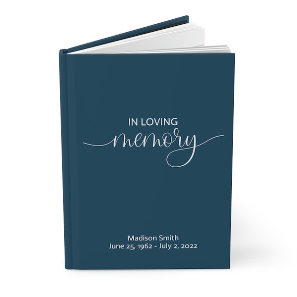 Funeral Guest Book, Memorial Book, Book to Sign, Sympathy Gift, Life Celebration, In Loving Memory, Funeral Registry, Memorial Guest Book