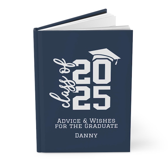 Personalized Graduation Guest Book 2025: Hardcover Memory Journal