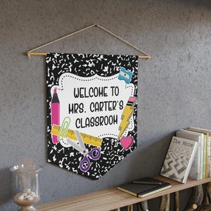 Teacher Door Sign, Classroom Decor, Teacher Gift, Teacher Appreciation, Name Sign, Elementary School Teacher Decor, Classroom Sign, Retro