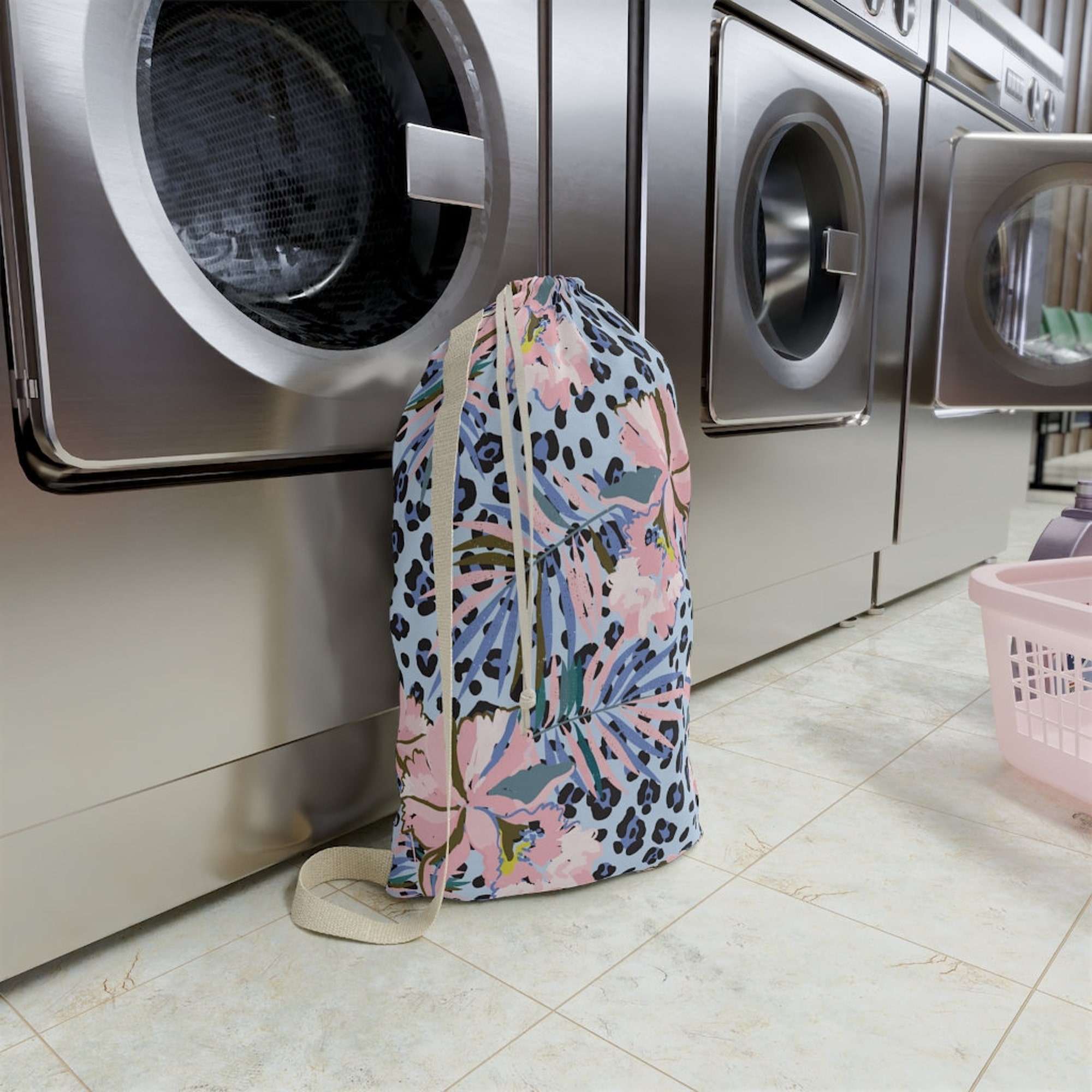 Personalized Laundry Bag Leopard Print