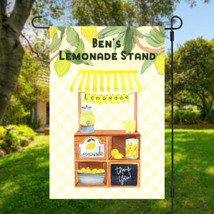 Lemonade Stand Sign, Personalized Lemonade Stand, Summer Garden Flag