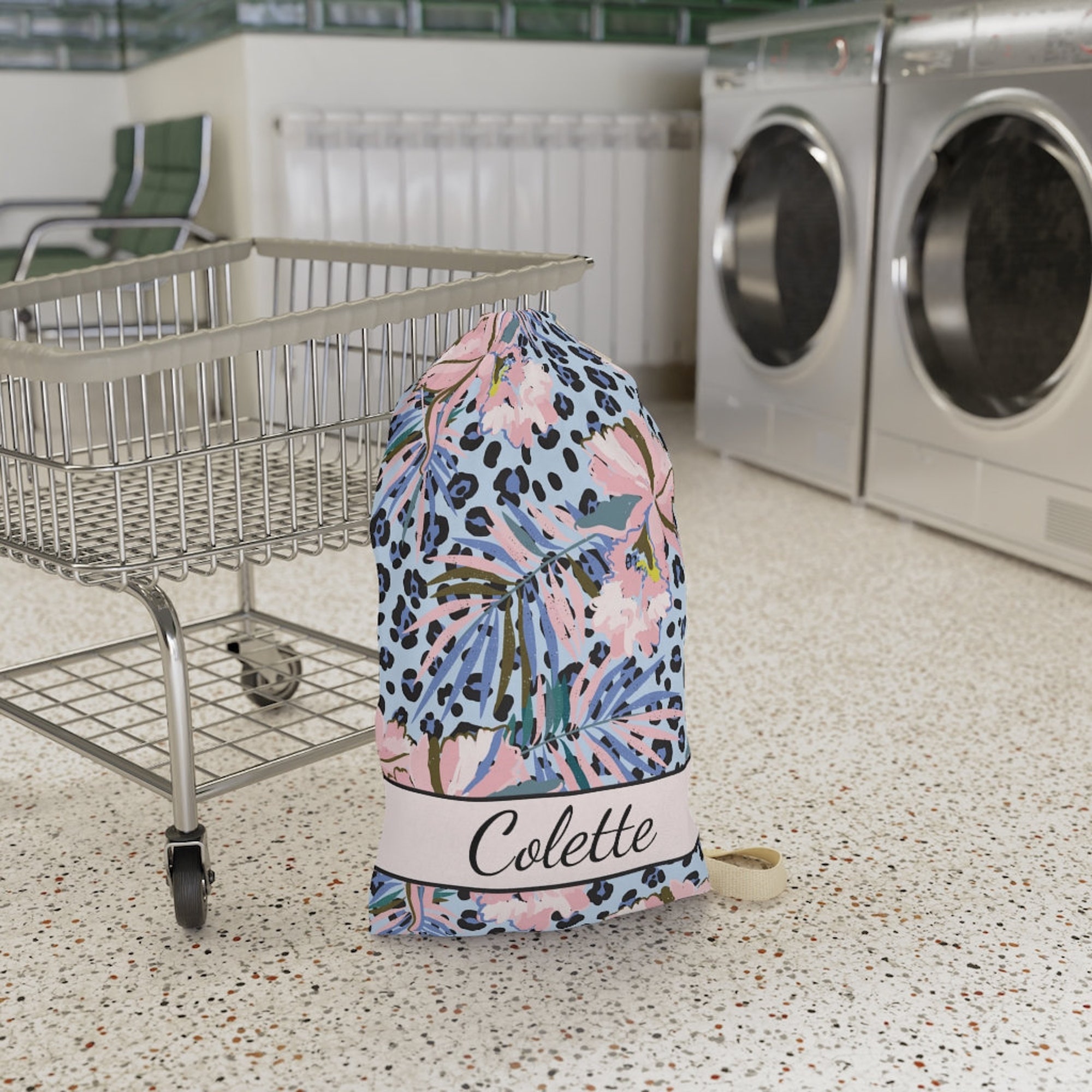 Personalized Laundry Bag Leopard Print