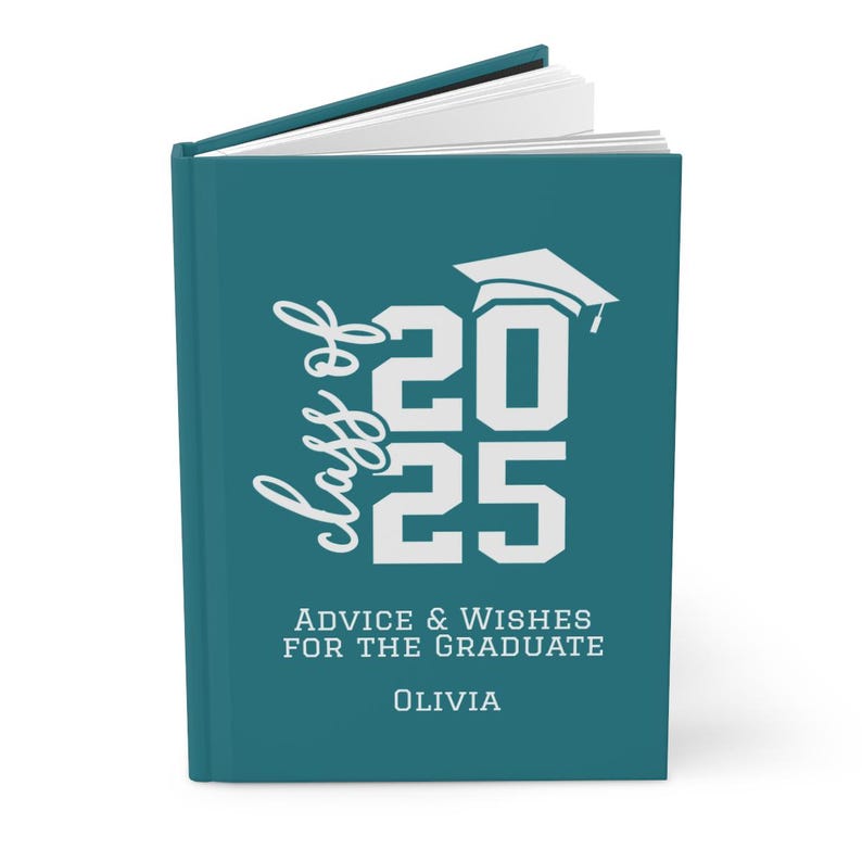Personalized Graduation Guest Book 2025: Hardcover Memory Journal zdjęcie 3