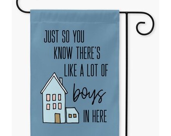 Boy Mom Garden Flag: Funny Spring Summer Porch Decor