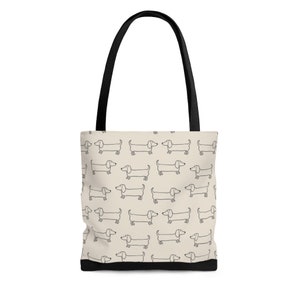 Dachshund Tote Bag, Dachshund Gift, Dog Mom, Dachshund Decor, Dachshund Purse, Funny Dachshund, Wiener Dog Gift, Hot Dog Gift, Dog Owner afbeelding 4