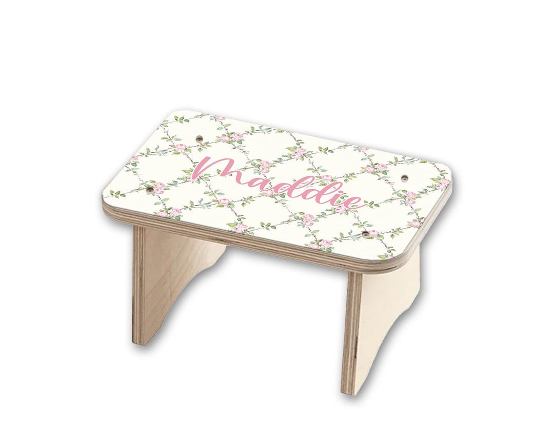 Personalized Childrens Step Stool, Custom Wooden Stool With Name ...