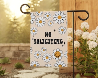 No Soliciting Garden Flag, No Soliciting Sign, Do Not Ring Doorbell, Privacy Sign