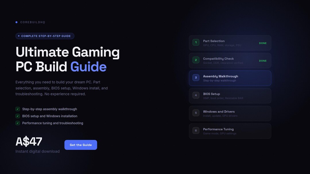 Gaming PC Build Guide - Step by Step PC Building Guide, Part Selection ...