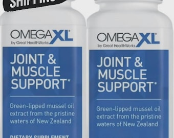 OmegaXL Joint & Muscle Support Supplement – Green Lipped Mussel Oil Softgels (2 Pack)