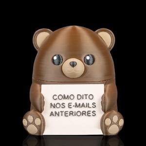3D Printed Grumpy Bear Jar – Funny Desk Decor | Custom Color | Made to Order