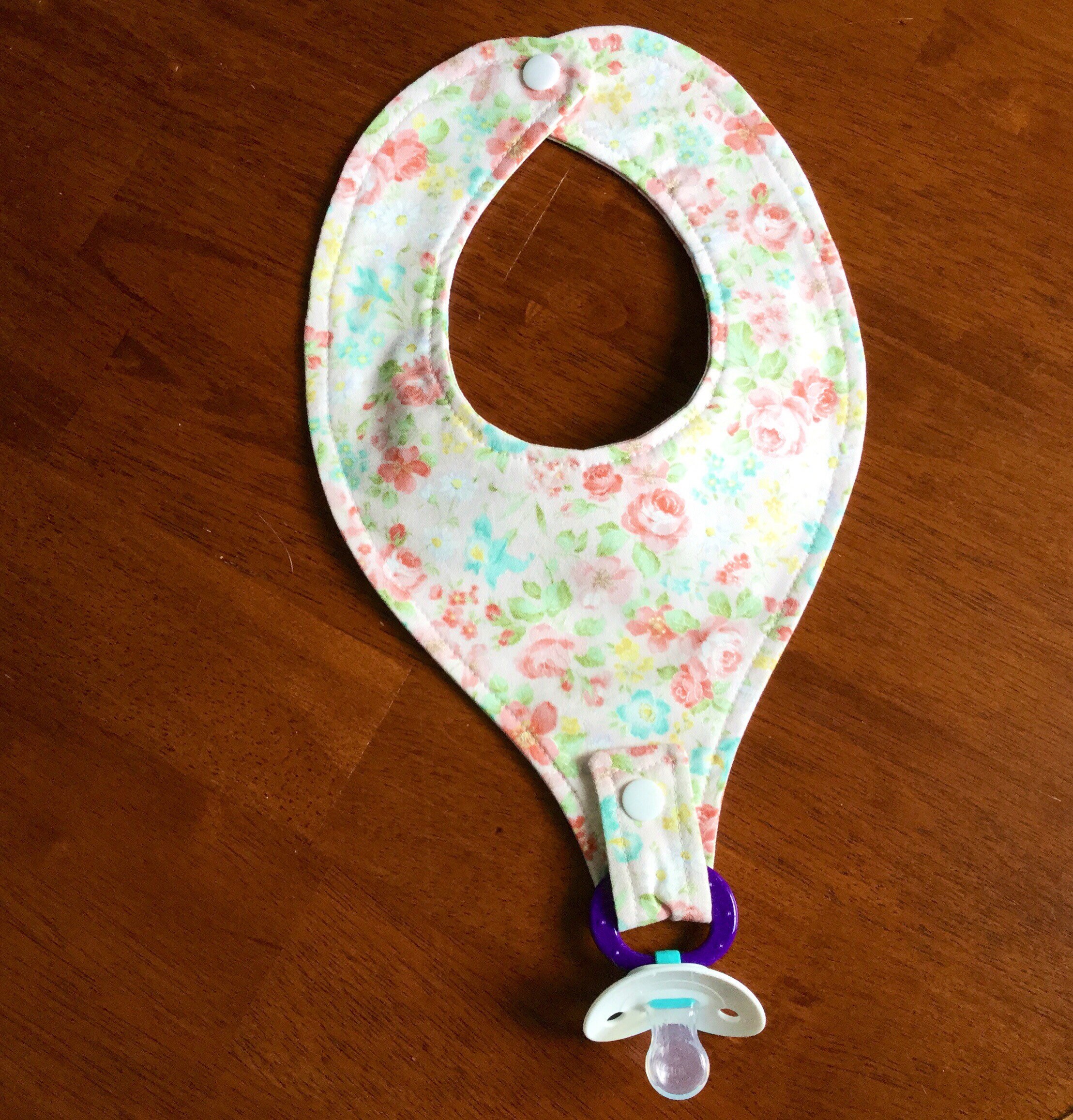 Pacifier Bib, Pacifier Bibs, Bib, Baby Bib, Binky Bib, Cotton Bib
