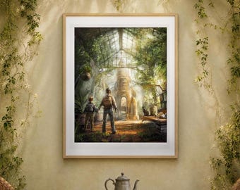 Greenhouse Giclée Print, Botanical Interior Illustration, Plant & Nature Wall Art