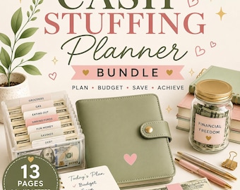 Cash Stuffing Planner, Cash Envelope Budget Binder, Savings Challenge, Sinking Funds Tracker PDF