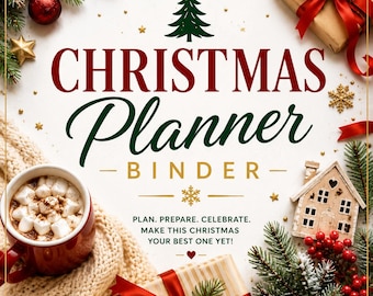 Christmas Planner Binder, Holiday Organizer, Gift Tracker (Digital Download)