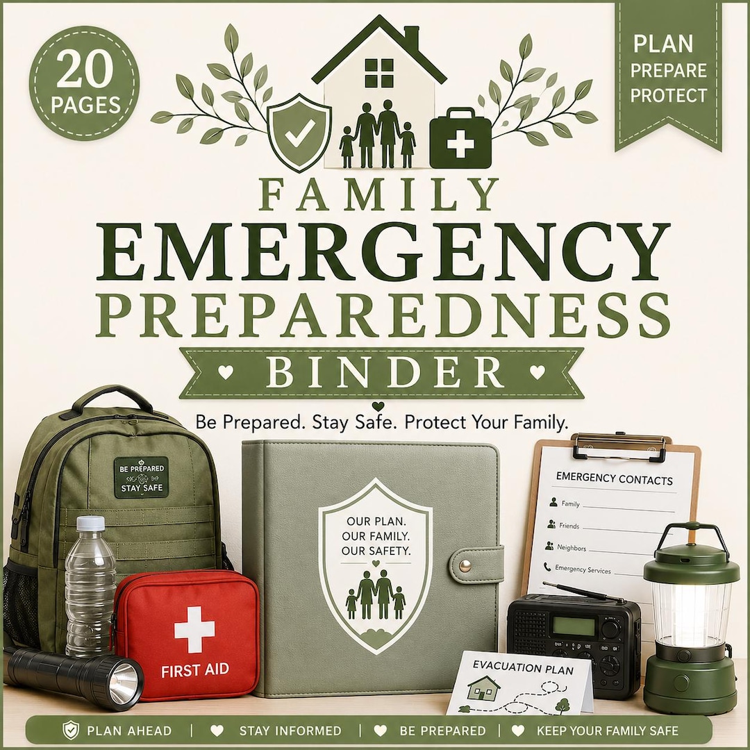 Family Emergency Preparedness Binder Printable PDF - Etsy