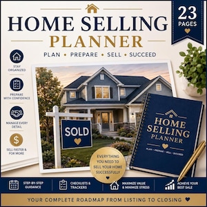 Home Selling Planner, Checklist, Organizer, Staging Guide (Digital Download)