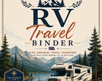 Rv Travel Binder Printable Pdf, Rv Planner, Camping Planner, Road Trip Planner, Travel Journal, A4 Us Letter
