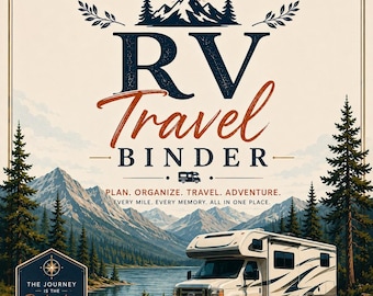 RV Travel Binder, Road Trip Planner, Camping Organizer Printable