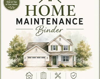 Home Maintenance Planner Binder Printable | Home Repair Log, Warranty Tracker (Digital Download)