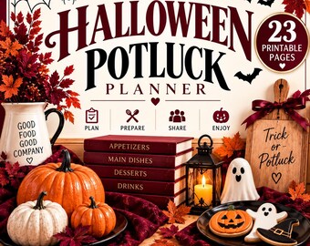 Halloween Potluck Planner, Potluck Sign Up & Party Food Planner