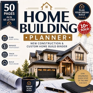Home Building Planner Printable, New Construction & Custom Home Build Binder