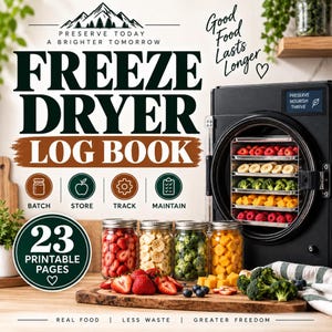 Freeze Dryer Log Book Printable | Food Storage & Batch Record Binder