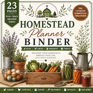 Printbare planner voor je boerderij/tuin | Organizer voor boerderij, tuin en vee (PDF)