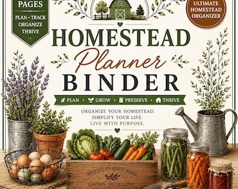 Homestead Planner Binder Printable | Farm, Garden, Livestock Organizer (PDF)