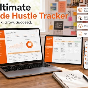 Side Hustle Tracker Web App | Income, Time, Profit Calculator (Cloud Sync)