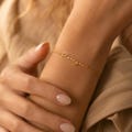 Custom Name Bracelet, 18K Gold Plated Name Bracelet, Personalized Name Bracelet, Adjustable Bracelet, Birthday Gift for Her, Gift for Mom