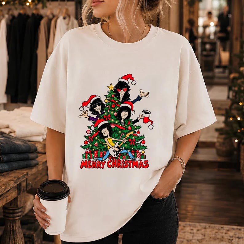 Ramones Christmas Shirt, Vintage 70s Rock Band Graphic T-shirt - Etsy