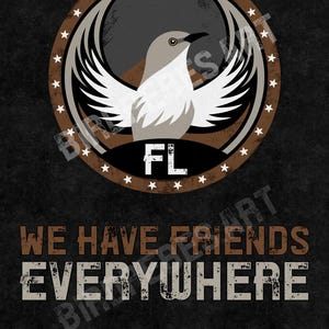 Florida Mockingbird Rebel - Amici ovunque - Poster e emblema DIGITALI - FL - Bird Rebels