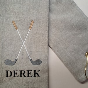 Embroidered Golf Towel: Personalized Cotton Golf Gift