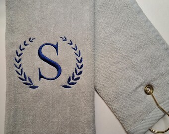 Personalized Embroidered Golf Towel: Monogrammed Golfing Gift, Stocking Stuffer