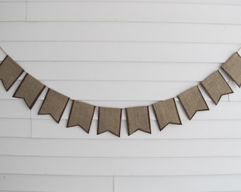 Create Your Own Custom Rustic Burlap Banner - For A Wedding, Birthday or Any Event