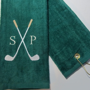 Personalized Monogrammed Golf Towel, Embroidered Golf Towel Gift, Custom Golf Gift, Personalized Golf Towel Gift
