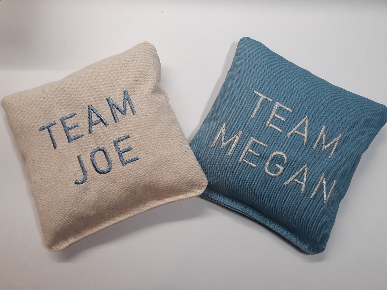 Personalized Cornhole Game Bags - Embroidered Team Wedding Gift