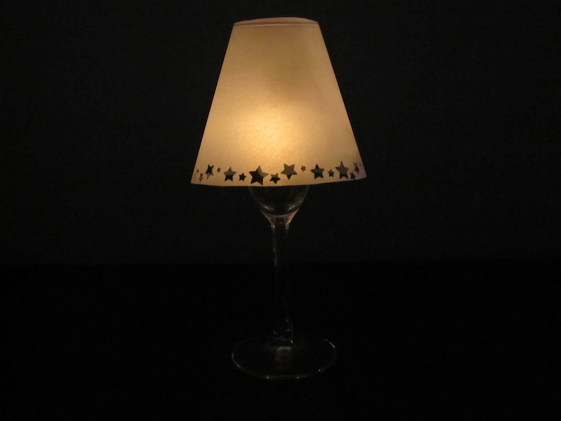 Vellum Wine Glass Luminary Shades with Stars Set of 20 Etsy