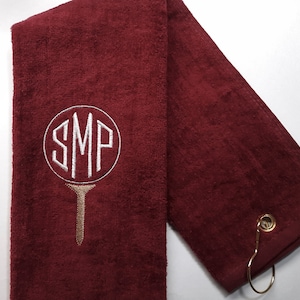 Personalized Monogrammed Golf Towel, Embroidered Golf Towel Gift, Custom Golf Gift, Personalized Golf Towel Gift