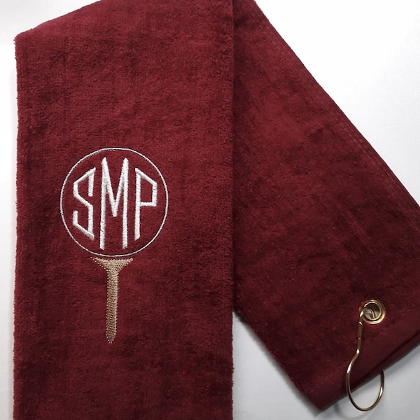 Personalized Monogrammed Golf Towel, Embroidered Golf Towel Gift, Custom Golf Gift, Personalized Golf Towel Gift