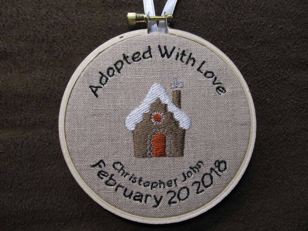 Personalized Adoption Christmas Ornament Rustic Adopted With Etsy