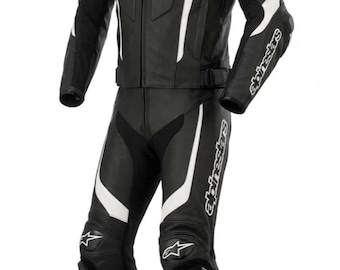 Alpinestars Motorcycle Suit Men’s Leather Racing Suit Track Day Riding Gear Sport Bike Armor