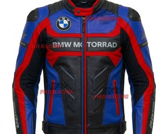 BMW Motorrad Jacket Racing Motorbike Jacket CE Armored Motorcycle Leather Riding Jacket