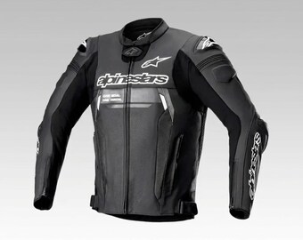 Alpinestars Men's Motorcycle Jacket: Custom Riding Leather Biker Jacket Motorbike Racing Jacket