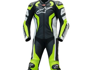 Alpinestars Motorcycle Suit Racing Leather Motorbike Suit MotoGP Biker Riding Suit Motorcycle Leather Racing Suit