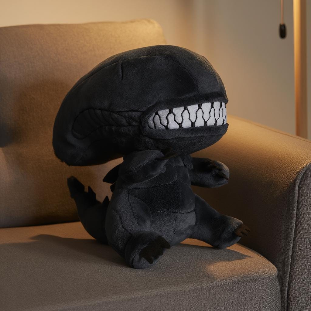 Handmade Xenomorph Plush – Creepy Alien Cosplay Figure, Horror Fan Gift ...