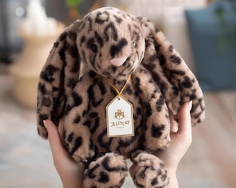 Jellycat Cobblehop Leopard Print Bunny Plush Toy | Soft Stuffed Animal | New with Dust Bag